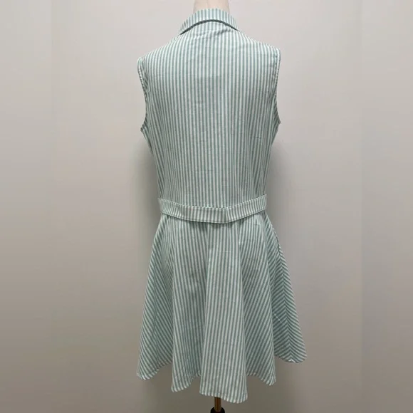 Kiel James Patrick Summering Shirt Dress, Breezy Green, Medium - Picture 6 of 11